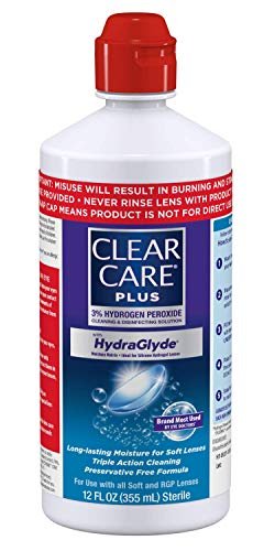 Clear Care Plus Cleaning Solution with Lens Case, Twin Pack, Multi, 12 Oz,  Pack of 2