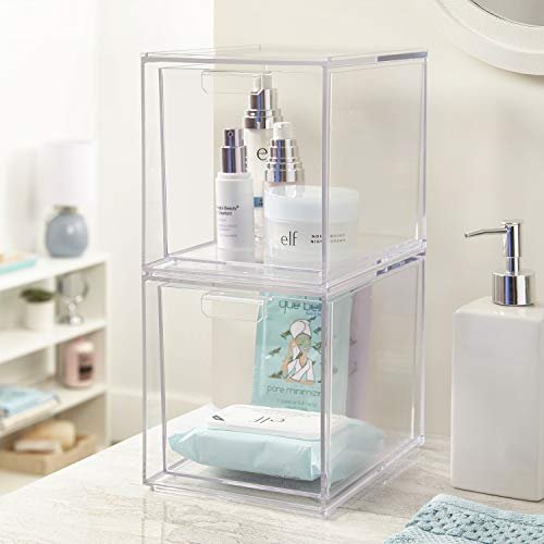 STORi Clear Plastic Vanity and Desk Drawer Organizers
