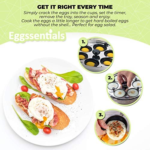 Modern Innovations Egg Poacher Pan for Perfect Poached Eggs, Nonstick Cups  Poached Egg Maker Pan, Stainless Steel Easy Egg Cooker, Poaching Eggs