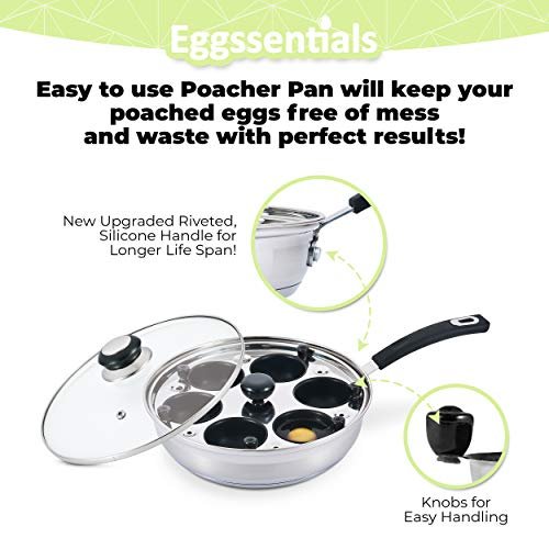 Modern Innovations Egg Poacher Pan - Stainless Steel Poached Egg Cooker –  Perfect Poached Egg Maker – Induction Cooktop Egg Poachers Cookware Set  with