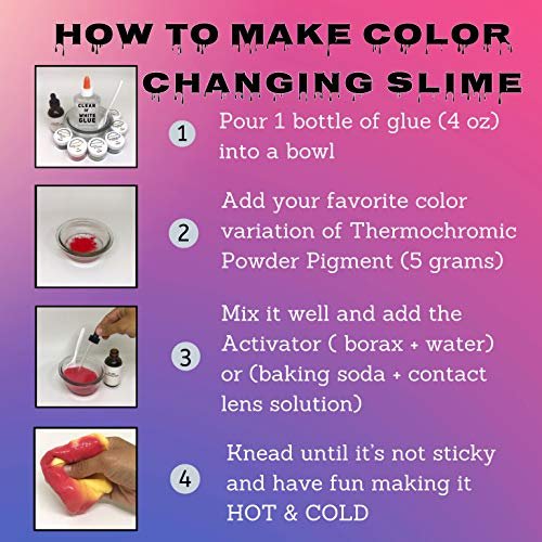 Color Changing Slime Made With Thermochromic Pigment 2 Oz 