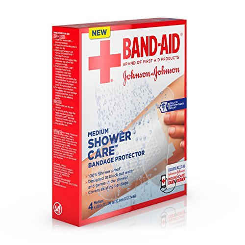Band-Aid Brand First Aid Water Block Shower Care Clear Bandage Protector,  Medium-Sized, 4 Ct - Imported Products from USA - iBhejo