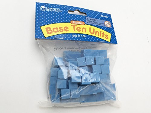 Learning Resources Blue Plastic Base Ten Unit Set, Pack of 100 (LER0924)