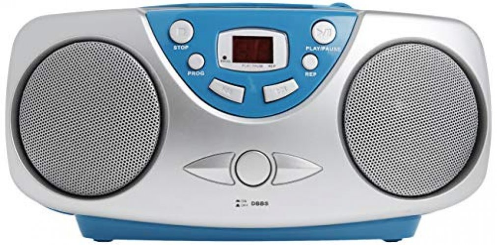 Sylvania Srcd243 Portable Cd Player With Amfm Radio Boombox Blue Imported Products From 3713