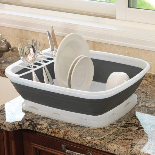 Progressive Collapsible Dish Rack With Drain Board Cdd 100