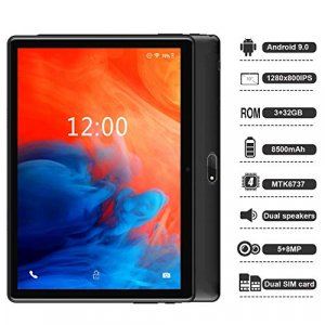 Tablet 10.1 Inch, Android 9.0, 3Gb Ram 32Gb Rom, Quad-Core Processor, Dual Sim 4G, Dual Camera, Google Gms Certified, Bluetooth, Gps, Wifi, Tablet Pc