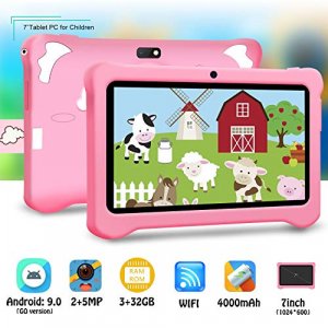 Kids Tablet 7 Inch Kids Edition Tablet Quad Core Android 9.0 Go With 3Gb Ram + 32Gb Rom Wifi,Gms Certified, Educational Tablets For Kids, Bluetooth,