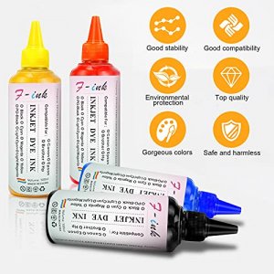 F-ink 5 Bottles Ink and Ink Refill Kits Compatible with Hp Inkjet Ink Cartridges 67XL 662XL 664XL 60XL 61XL 62XL 63XL 64XL 65XL 92XL 94XL 901XL-Ink T