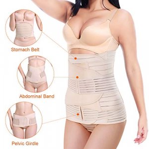 IMPORTIKAAH 3 in 1 Postpartum Support Recovery Belly Wrap Waist/Pelvis Belt  Body Shaper Postnatal Shapewear (Medium)
