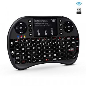 (Upgraded)Rii 2.4GHz Mini Wireless Keyboard with Touchpad,QWERTY Keyboard,LED Backlit,Portable Keyboard Wireless