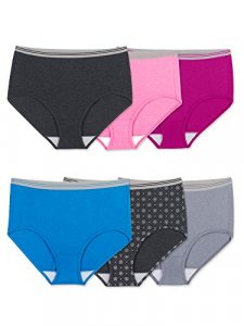 Fruit Of The Loom Women's Plus-Size 5 Pack Fit For Me Breathable Brief,  Assorted Color
