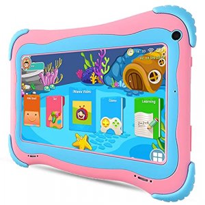 Tablet For Kids,7 Kids Tablet Android 1Gb +16 Gb Kids Edition Tablet,Dual Cameras Ips Eye Protection,Pre Installed Learning Apps,Games With Kids-Proo