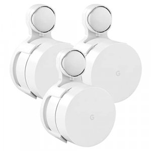 Google WiFi Wall Mount 3 Pack, WiFi Accessories for Google WiFi 1st Generation System and Google WiFi Router Without Messy Wires or Screws (White(3 P