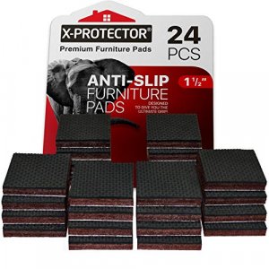X-PROTECTOR Non Slip Furniture Pads 24 Premium Furniture Grippers 1 1/2