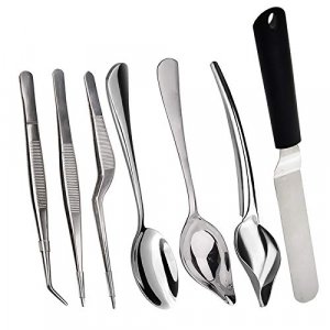 Tangoowal High Quality Culinary Specialty Tools,Professional Chef Plating Kit, 7 Piece, Stainless Steel