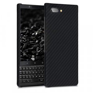 kalibri Aramid Fiber Case Compatible with BlackBerry KEYtwo (Key2) - Case Super Slim Strong Protective Phone Cover - Black Matte