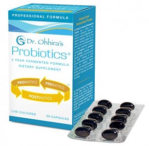 Dr. Ohhiras Probiotics Professional Formula with 5 Year Fermented Prebiotics, Live Active Probiotics 30 Capsules