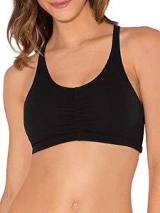  Fruit Of The Loom Womens Adjustable Shirred Front Racerback Sports  Bra