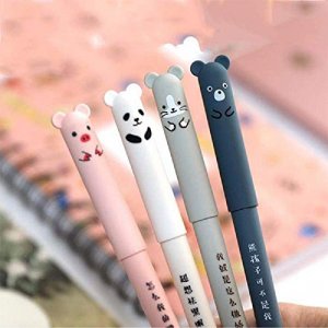 MOMEITU Kawaii Large Pencil Case Stationery Storage Bags Canvas Pencil Bag  Cute Makeup Bag School Supplies for Girl Kids Gift w/Badge(A-Pink)…