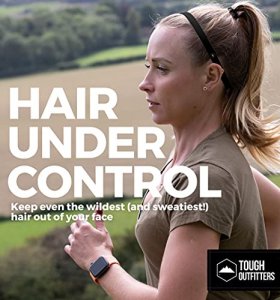 Elastic Thin Sports Headbands - Athletic Non Slip Skinny Headbands for Women, Men, Boys, Girls & Kids - 6 Pack Silicone Grip Hairband Mini Sweat Band