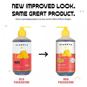 Alaffia Babies & Kids Coconut Shampoo & Body Wash, Coconut Strawberry, 16 Ounces