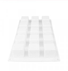 DIY Cake Tool Magic Square Silicone Cake Mold Rubiks Cube Chocolate Mousse Cake Silicone Cake Mould Dessert Baking Tools (White)