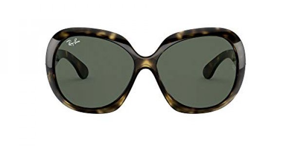 Ray-Ban Women's RB4098 Jackie Ohh II Butterfly Sunglasses, Light Havana/Dark Green, 60 mm