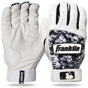 Franklin Sports MLB Digitek Baseball Batting Gloves - Gray/White/Black Digi - Adult X-Large