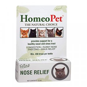 HomeoPet Feline Nose Relief - Natural Pet Medicine. Support for a Healthy Nasal and Sinus Tract. Runny Nose, Watery Eyes, Sneezing & Congestion. Cats