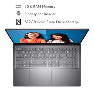Dell Inspiron 15 5510 15.6 Inch Laptop, FHD Display - Intel Core i5-11320H, 8GB DDR4 RAM, 512GB SSD, Intel Iris Xe Graphics, Windows 11 Home - Platin