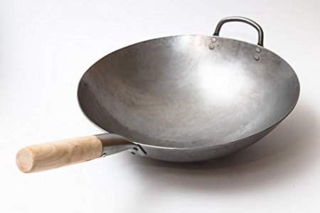 Garcima 15-inch Carbon Steel Paella Pan 38cm, Silver