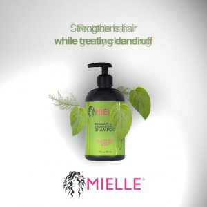 Mielle Organics Rosemary Mint Strengthening Shampoo, Infused w/Biotin, 12 Ounces