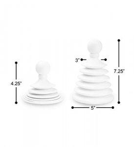 Master Plunger Mighty Tiny Plunger Designed for Bathroom/Kitchen Sinks, Perfect for RVs. Unclogs Fast & Easy (Patent Pending), White