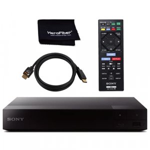 Sony Blu Ray DVD Player with 4K-Upscaling, 3D WiFi - Sony bdp-s6700 |Amazon Video |Includes Remote Control, High-Speed HDMI Cable, and Cleaning Cloth