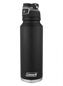 Coleman Autoseal FreeFlow Stainless Steel Insulated Water Bottle, Black, 40 oz