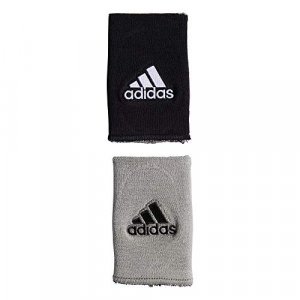 Adidas Interval Large Reversible Wristband, Black/White / Aluminium 2/Black, One Size Fits All