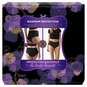 Always Discreet Boutique Low-Rise Incontinence Underwear Size L Maximum  Absorbency, Up to 100% Leak Protection, Black, 10 Count, Health & Personal  Care