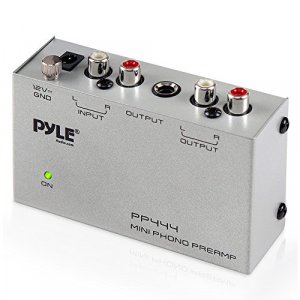 Pyle Phono Turntable Preamp - Mini Electronic Audio Stereo Phonograph Preamplifier