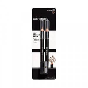 Covergirl Easy Breezy Brow Fill+Define Pencils, [505] Rich Brown, 2 Count (Packaging May Vary)