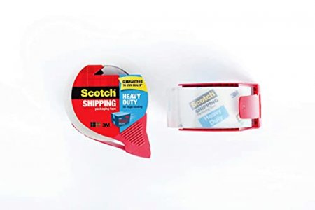 Scotch Heavy Duty Shipping Packaging Tape With Refillable Dispensers, 3
