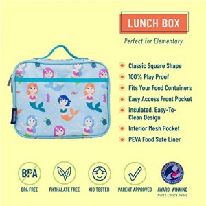 MIER Insulated Lunchbox Bag Totes for Kids, Yellow Red