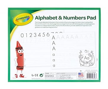 Crayola Alphabet Pad, Tracing Worksheets, 30 Pages, White, 10 x 8 Inches