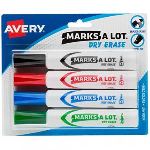 Expo Low-Odor Dry-Erase Marker, Fine Point, 12-Pack, Assorted Colors