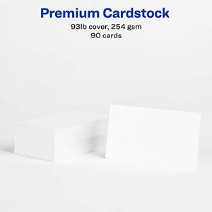 Avery Printable Business Cards, Inkjet Printers, 90 Cards, 2 X 3.5, Clean Edge, Heavyweight (28878)