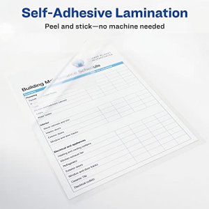 Avery Self-Adhesive Laminating Sheets, 9 X 12 Inches, Pack Of 2 (73602)