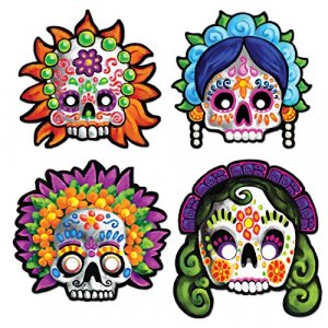 Day Of The Dead Masks (4/Pkg)