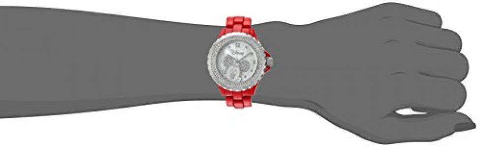 Disney Women'S 'Mickey Mouse' Quartz Metal And Alloy Casual Watch, Color:Red (Model: W002892)