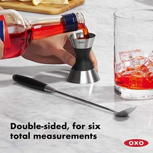 Oggi Cocktail Shaker + OXO Double Jigger  stainless steel, great gift -  household items - by owner - housewares sale