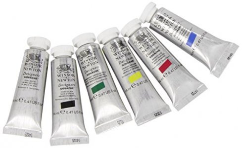 Winsor & Newton Designers' Gouache Primary Color 6-Tube Paint Set, 14Ml -  Imported Products from USA - iBhejo