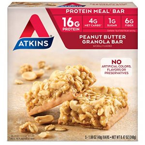 Atkins Advantage Peanut Butter Granola Bar, 1.7 Ounce Bars, 5 Count